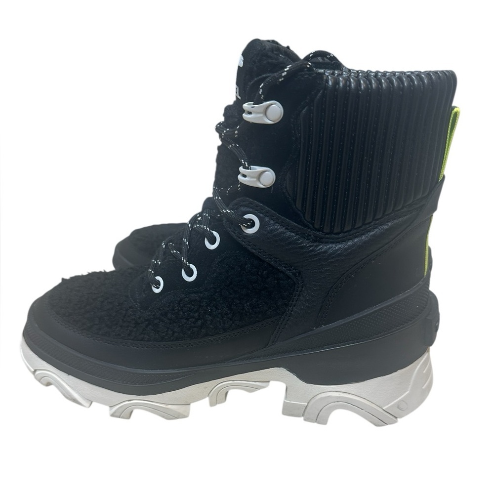 Sorel Black and White Lace-Up Boots - Picture 8 of 13
